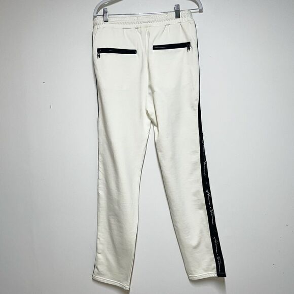 NWOT Homme Femme Signature Cream Black Unisex Track Pants Sz L - Picture 5 of 13
